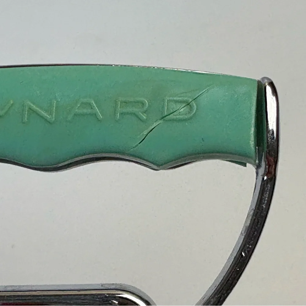 Vintage Maynard 1950s Handheld Egg Beater with Seafoam Green Handle MCM